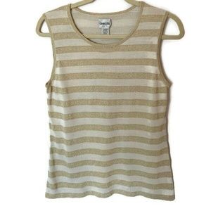 CHICO’S Sleeveless Tank Cami Top Size 1 Ivory and